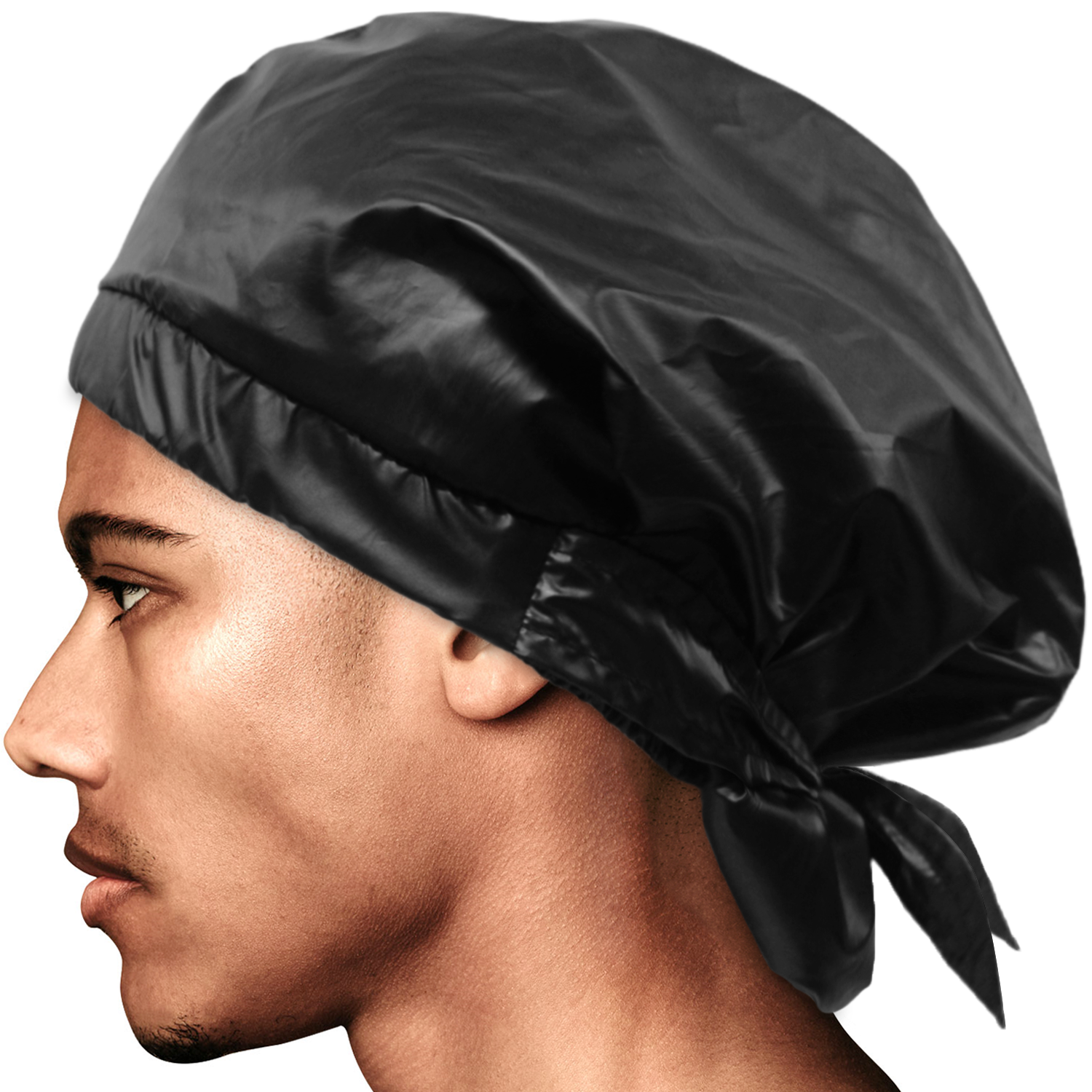HAVHAF Dapper Men Shower Cap For Men (Glossy Black, XL) – havhaf